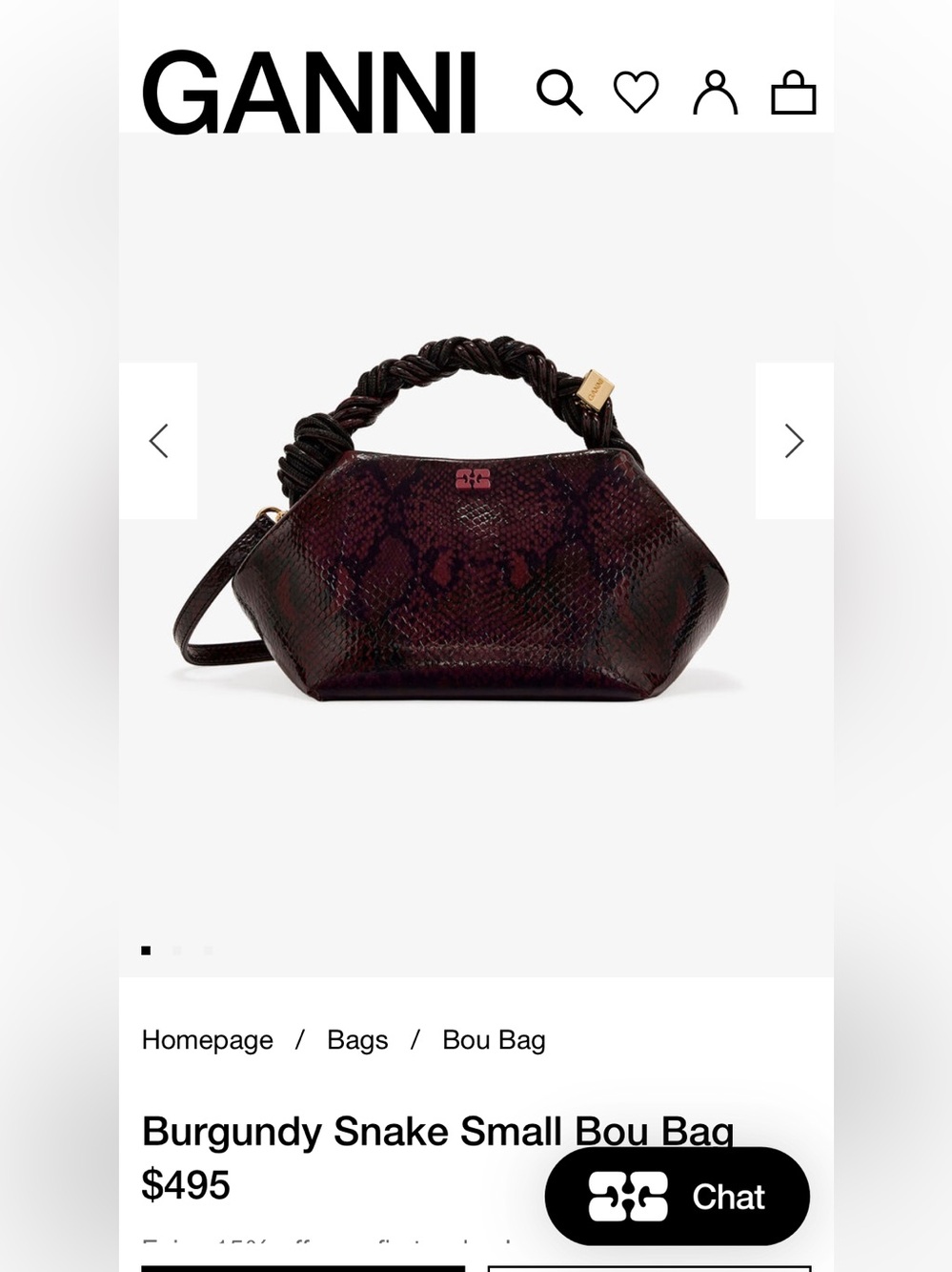 NWT GANNI Bou Cross Body Bag